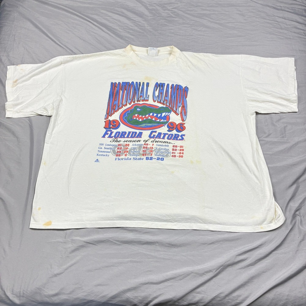 VTG Florida Gators Shirt NCAA Football 1996 National Champions 5XB Distressed